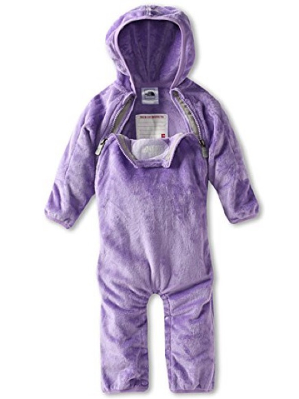 The North Face Purple Fuzzy Infant Bunting Hooded Suit - 6/12 month